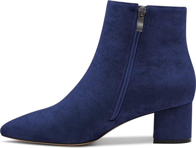 Castamere Women Chunky Block Low Kitten Heel Close Pointed Toe Ankle Boots  Short Bootie Slip-on Zipper Office Classic Dress Boots Navy Blue 5.5 UK  from 69.90 - on Stylight