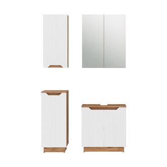 Vicco Conjunto De Muebles De Ba&ntilde;o Lotta, Blanco, 4 Piezas, Vicco