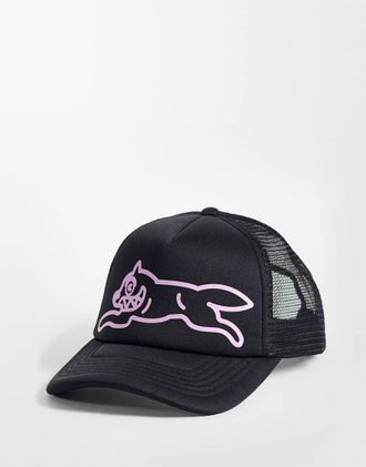 Icecream Cappellino trucker nero con stampa di cane da corsa