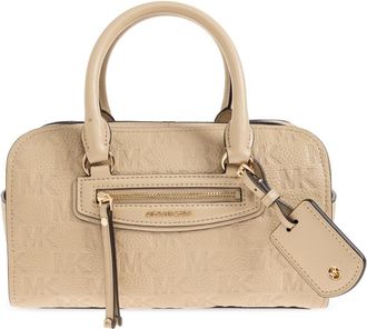 Michael Kors Jet Set Travel Extra-Small Logo-Embossed Lederen Duffle Bag - Dames - Handtassen - Beige - ONE Size - Leer - Tassen