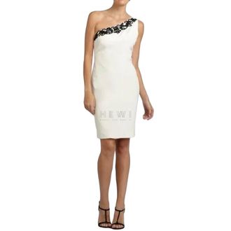 Notte By Marchesa Marchesa Notte Ivory Silk One Shoulder Dress Size M
