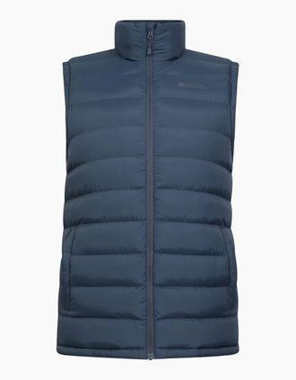 Mountain Warehouse Mens Mountain Warehouse Mens Seasons Faux Fur Lined Padded Gilet - Navy - Size: Regular/34