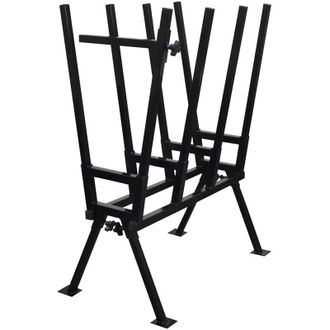 vidaXL Vidaxl - Caballete De Sierra Para Carpinter&iacute;a Recubrimiento En Polvo Negro