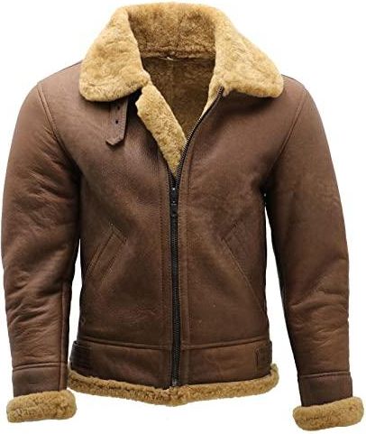 Veste De Vol En Cuir Shearling En Mouton B3 Aviateur RAF Pour Homme