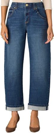 Wit & Wisdom High Waist Straight Leg Jeans in Blue at Nordstrom, Size 00