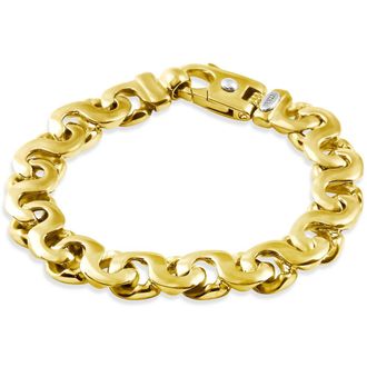 Pompeii3 Mens 14k Gold (81gram) or Platinum (130gram) 12mm Link Bracelet 9