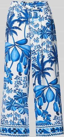 Christian Berg Culotte aus Viskose-Mix mit elastischem Bund in Dunkelblau, Gr&ouml;&szlig;e 34