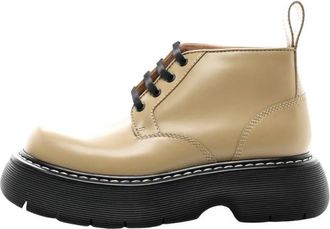 Bottega Veneta Leather Lace Up Combat Boots Size 40