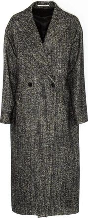 Tagliatore Linden Double-Breasted Jas - Dames - Mantel - Grijs - S - Polyester - Jassen