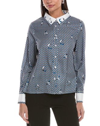Gracia Printed Collared Shirt