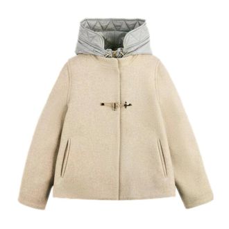 Fay Capa con cierre de alamares y frente doble - Jackets - Mujer - Beige - XS
