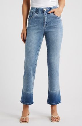 Wit & Wisdom Bennett Skyrise Barely Bootcut Jeans in Mid Blue at Nordstrom, Size 10P
