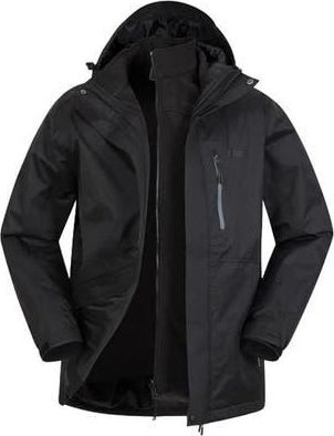 Mountain Warehouse Bracken Extreme Three In 1 Waterproof Jacket in Black at Nordstrom, Size Xxx-Large