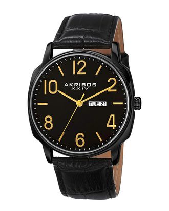 Akribos XXIV Akribos Xxiv Mens Genuine Leather Watch