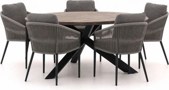 Bellagio la vita attrattiva Bellagio Mineo/ROUGH-Y &oslash; 150cm dining tuinset 6-delig