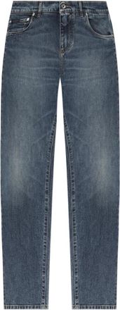 Dolce & Gabbana Slim-Fit Jeans - Heren - Loose Fit Jeans - Blauw - XS - Katoen - Jeans
