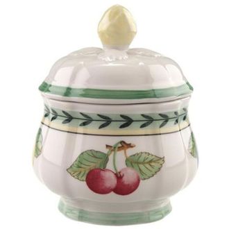 Villeroy & Boch French Garden Fleurence Zuccheriera, Porcellana Premium, Bianco/Multicolore