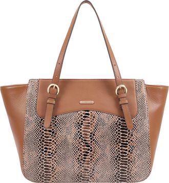 Paul Costelloe Womens Sarita Multicolour Leather Shoulder Bag - One Size