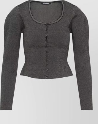 Jacquemus scoop neck fitted cardigan