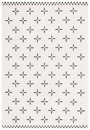 Safavieh Alfombra poli&eacute;ster avorio/nero 122 x 183 cm