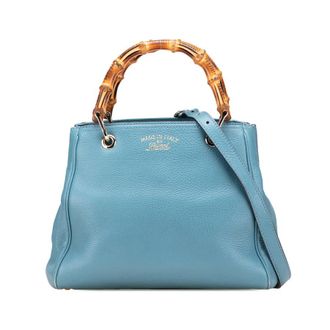 Gucci Pre-owned Gucci Small Calfskin Bamboo Shopper Satchel Ladies NCU5NHPOLBQLTH5B