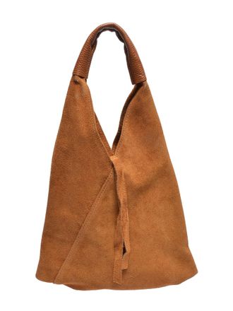Anna Luchini Brown Rundleer Tas