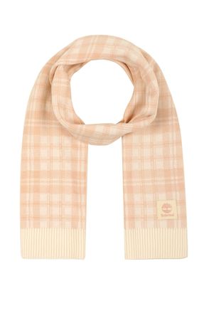Timberland Womens Checked Scarf, Cameo Rose, One Size