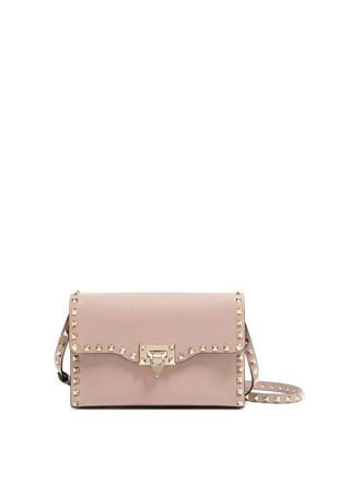 Valentino Garavani Rockstud Small Garnet Calfskin Crossbody Bag