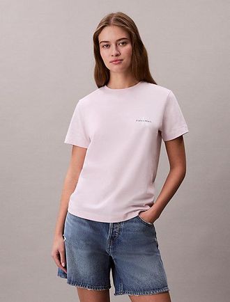Calvin Klein Pack de 2 camisetas de algod&oacute;n con monograma