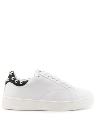Lanvin DDBO studded leather sneakers - White