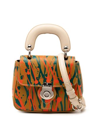 Burberry 2000-2017 Mini Leather Splashed DK88 Top Handle Bag satchel - Marrone