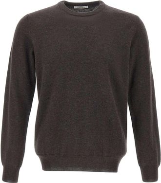 KANGRA Trui met ronde hals - Heren - Ronde hals truien - Bruin - S - Wol - Truien & Vesten
