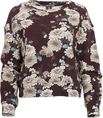 Lords of Harlech Clara Oversized Brushed Knit Sweatshirt in Serious Floral Black at Nordstrom, Size Xx-Large