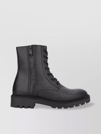 Calvin Klein chunky sole round toe boots