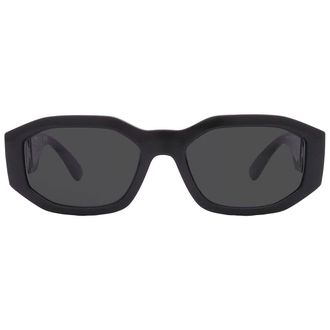 Versace Dark Grey Geometric Unisex Sunglasses VE4361 GB1/87 53
