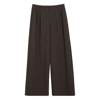 Comma Wide Broeken - Dames - Broeken - Bruin - Maat: 2XL Viscose