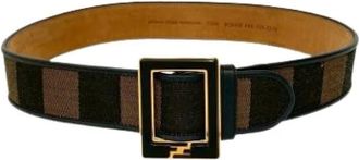 Fendi Pre-owned Belts, female, Brown, Size: ONE SIZE Pre-owned Canvas Belt