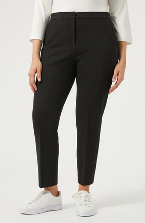 Marina Rinaldi Nada Slim Fit Jersey Ankle Pants in Black at Nordstrom, Size 16W
