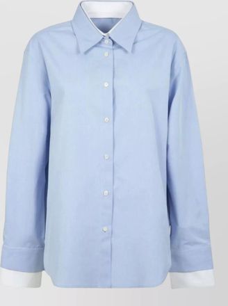 Acne Studios long sleeve nylon silk top pleated back