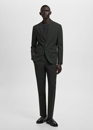 Mango Pantaloni completo París super slim-fit verde - Uomo - 42 - MANGO MAN