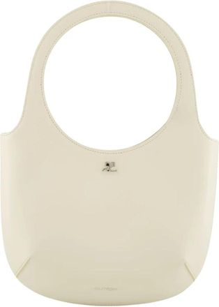 Courr&egrave;ges Leren Schoudertas - Dames - Handtassen - Wit - ONE Size - Leer - Tassen