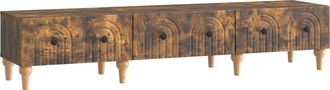 vidaXL Mueble De Tv Con Caj&oacute;n Roble Ahumado 147 X 34,5 X 30 Cm Vidaxl