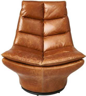 Signature Sill&oacute;n de cuero giratorio L86 cm - achille