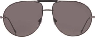 Tom Ford Lou-02 Smoke Pilot Unisex Sunglasses FT1308 08A 62