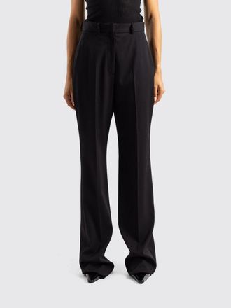 Balenciaga High-Waisted Slim Fit Tailored Trousers in Twill Fabric