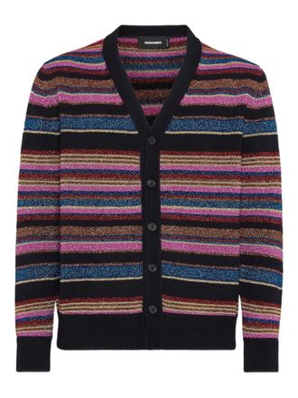 Dsquared2 Cardigan a righe - Rosa