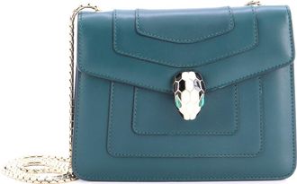 Bulgari Serpenti Forever Square Shoulder Bag Leather Small