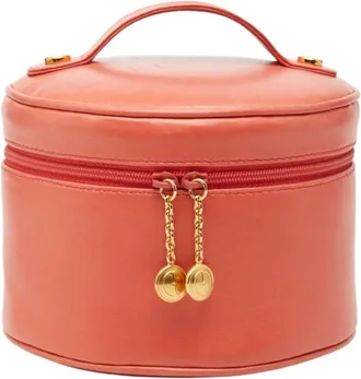 Gucci Pink Pink Orange Leather Vanity Bag (Pre-Owned)