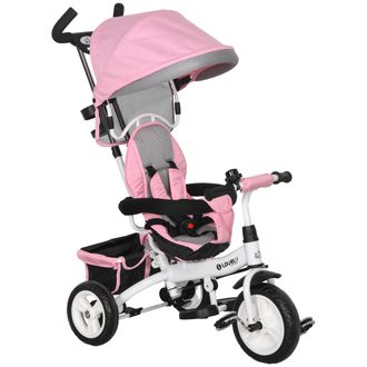 HOMCOM Triciclo para beb&eacute;s 95x50x106 cm rosa