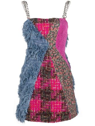 Andersson Bell Mini-jurk met patchwork - Roze